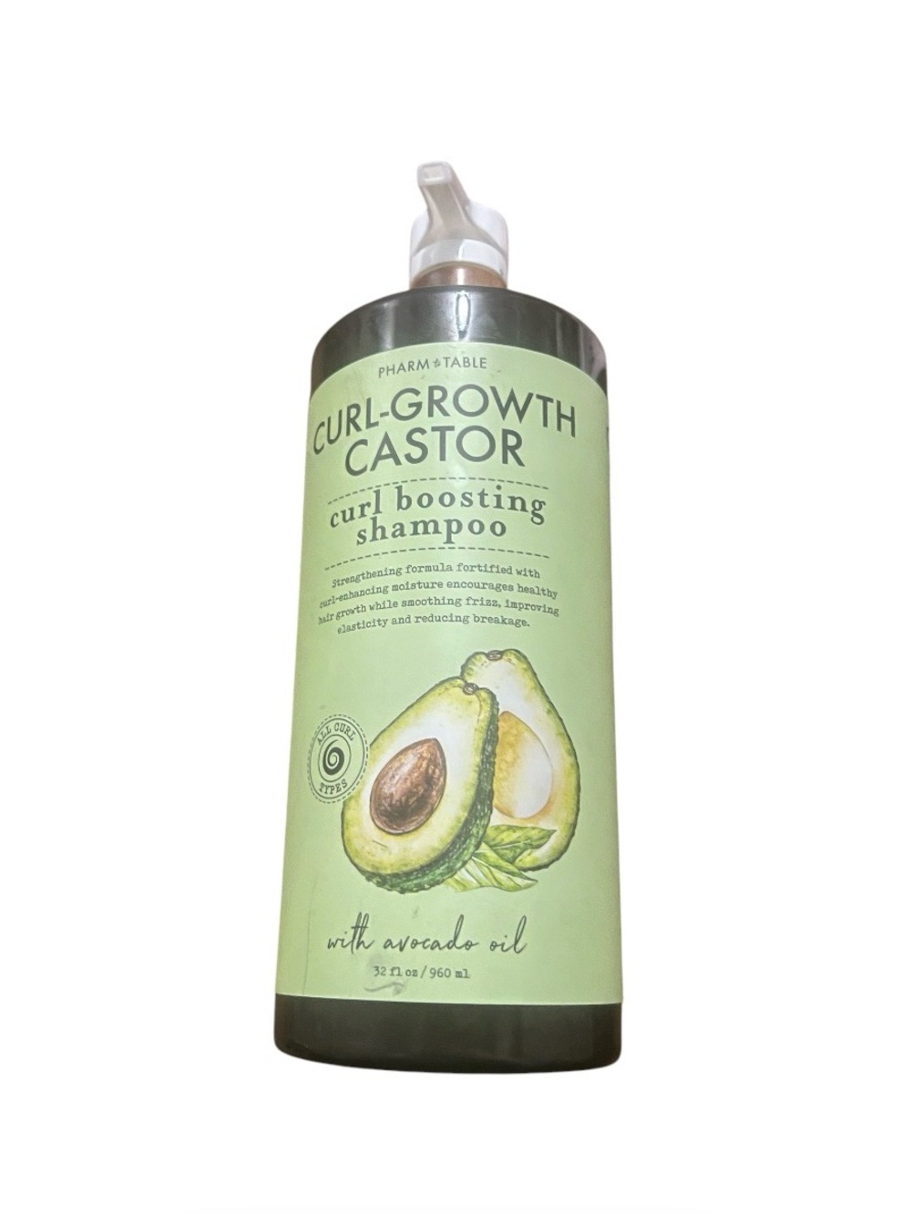 Pharm to Table Curl-Growth Castor Curl Boosting Shampoo 32oz Avocado Oil NEW